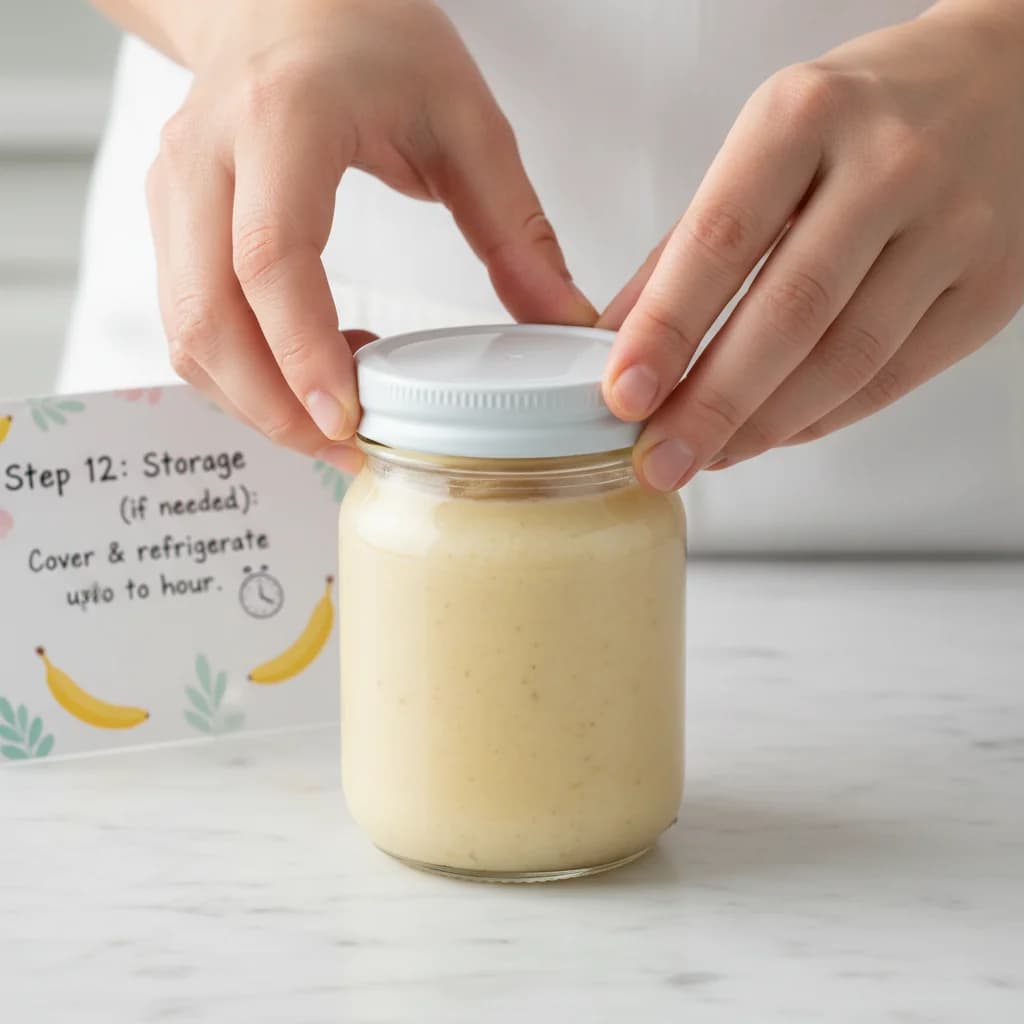 Step 12: Storage (if needed): If you need to store the purée for a short time, cover it tightly and refrigera for Creamy Banana Bliss Purée