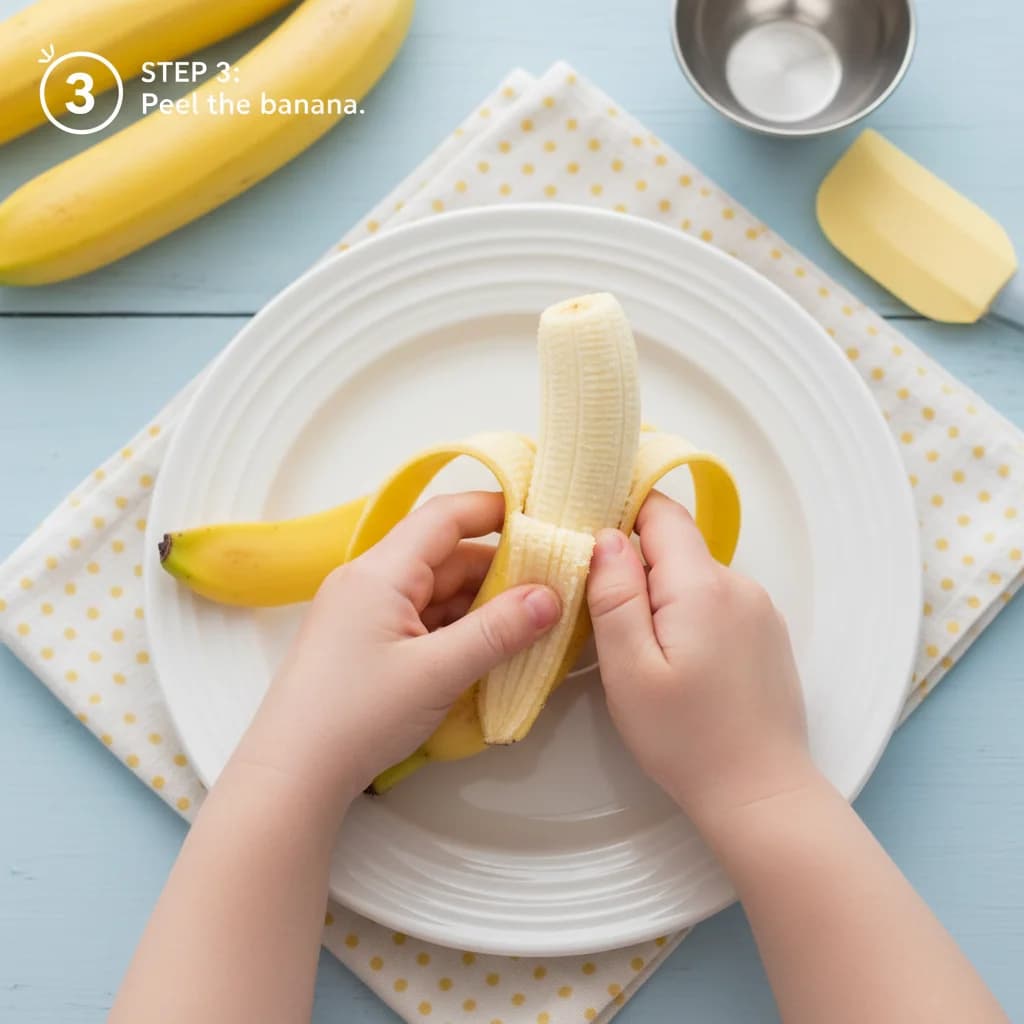 Step 3: Peel the banana: Carefully peel the banana, removing the entire peel. for Creamy Banana Bliss Purée