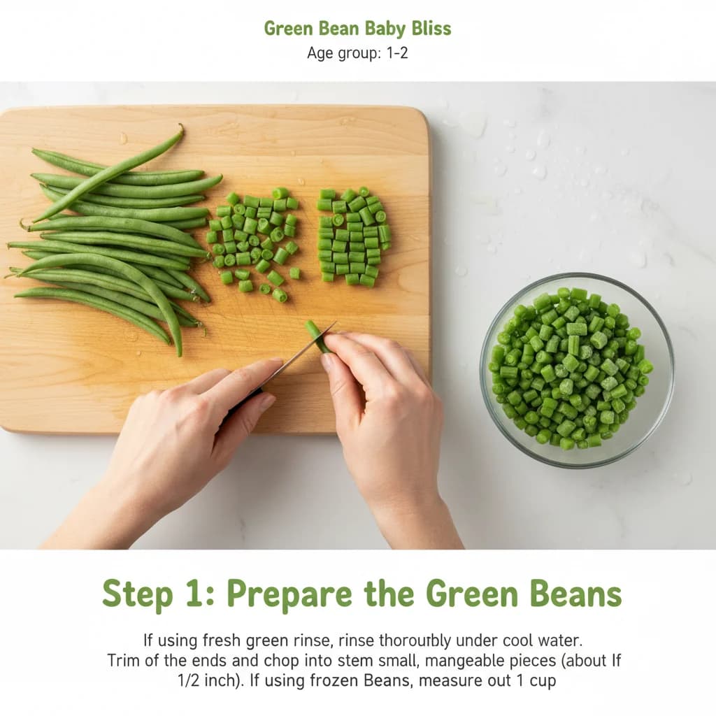 Step 1: **Step 1: Prepare the Green Beans:** If using fresh green beans, rinse them thoroughly under cool wa for Green Bean Baby Bliss