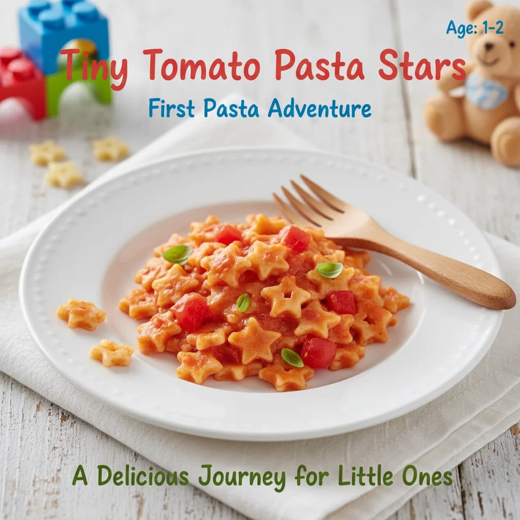Tiny Tomato Pasta Stars (First Pasta Adventure)