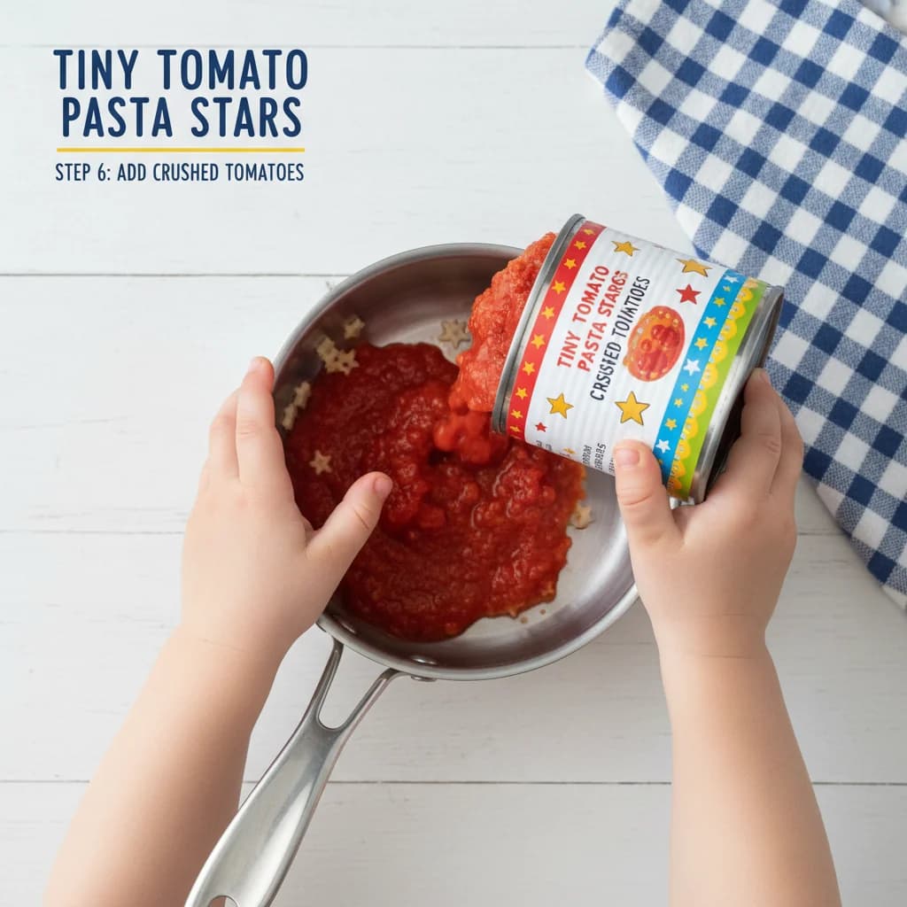 Step 6: If using canned crushed tomatoes, skip steps 4 and 5. for Tiny Tomato Pasta Stars