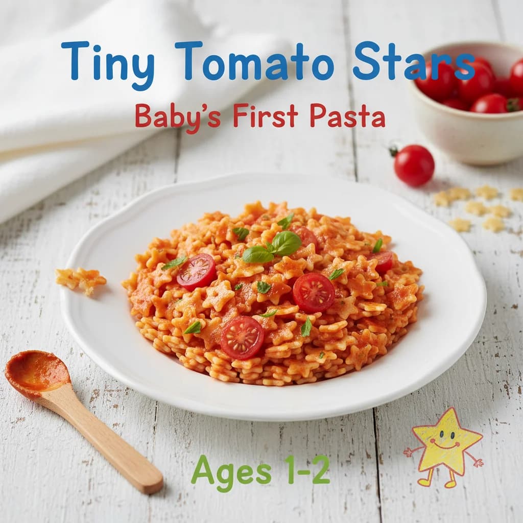 Tiny Tomato Stars (Baby's First Pasta)