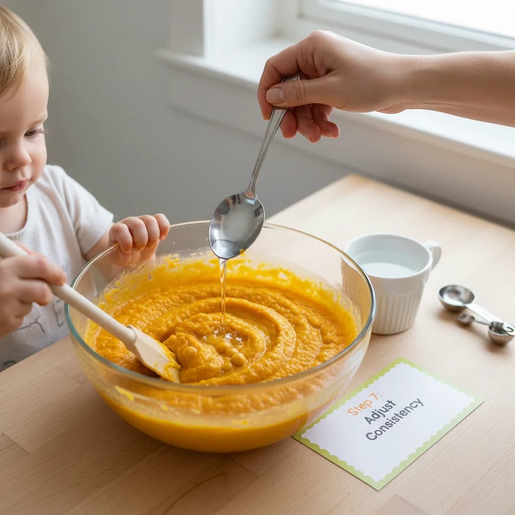Step 7: Adjust consistency: If the purée is too thick, add more water, one tablespoon at a time, until you r for Pumpkin Chickpea Delight