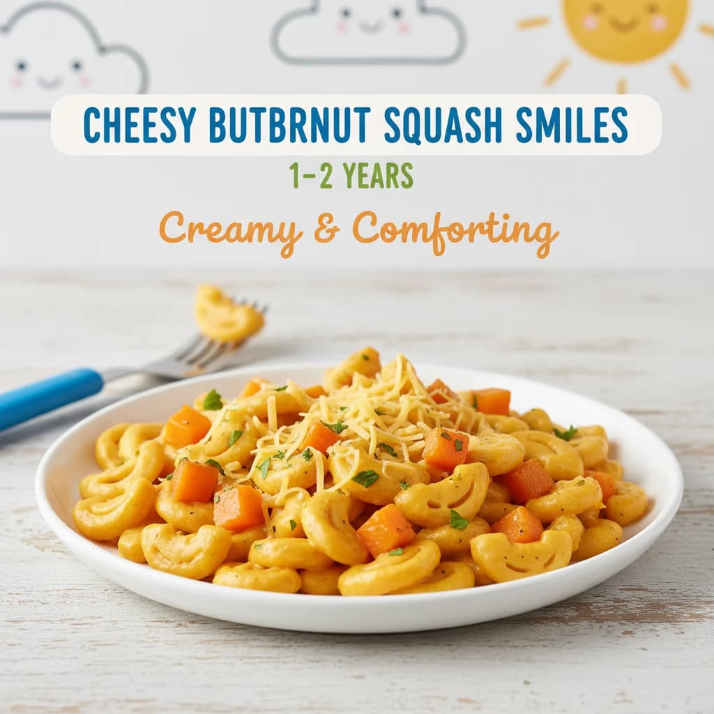 Cheesy Butternut Squash Smiles