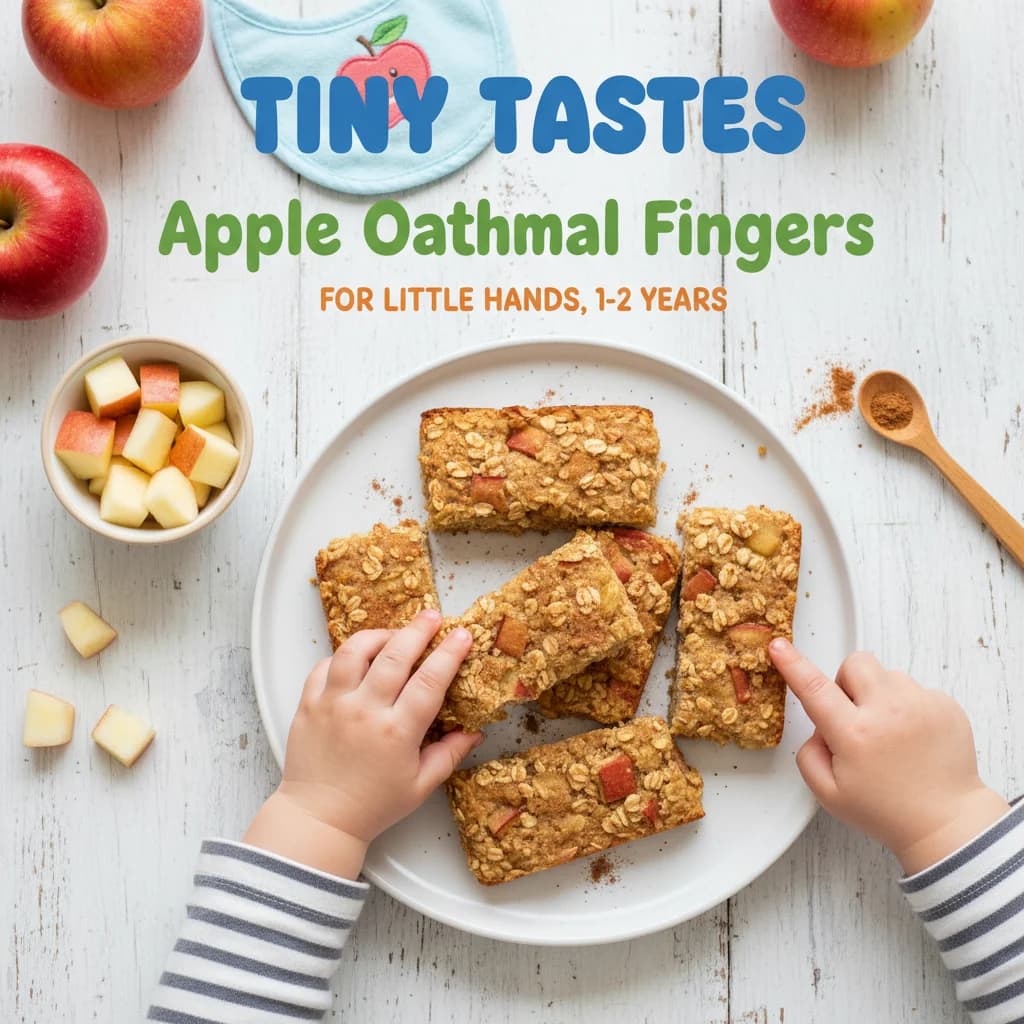 Apple Oatmeal Fingers for Tiny Hands