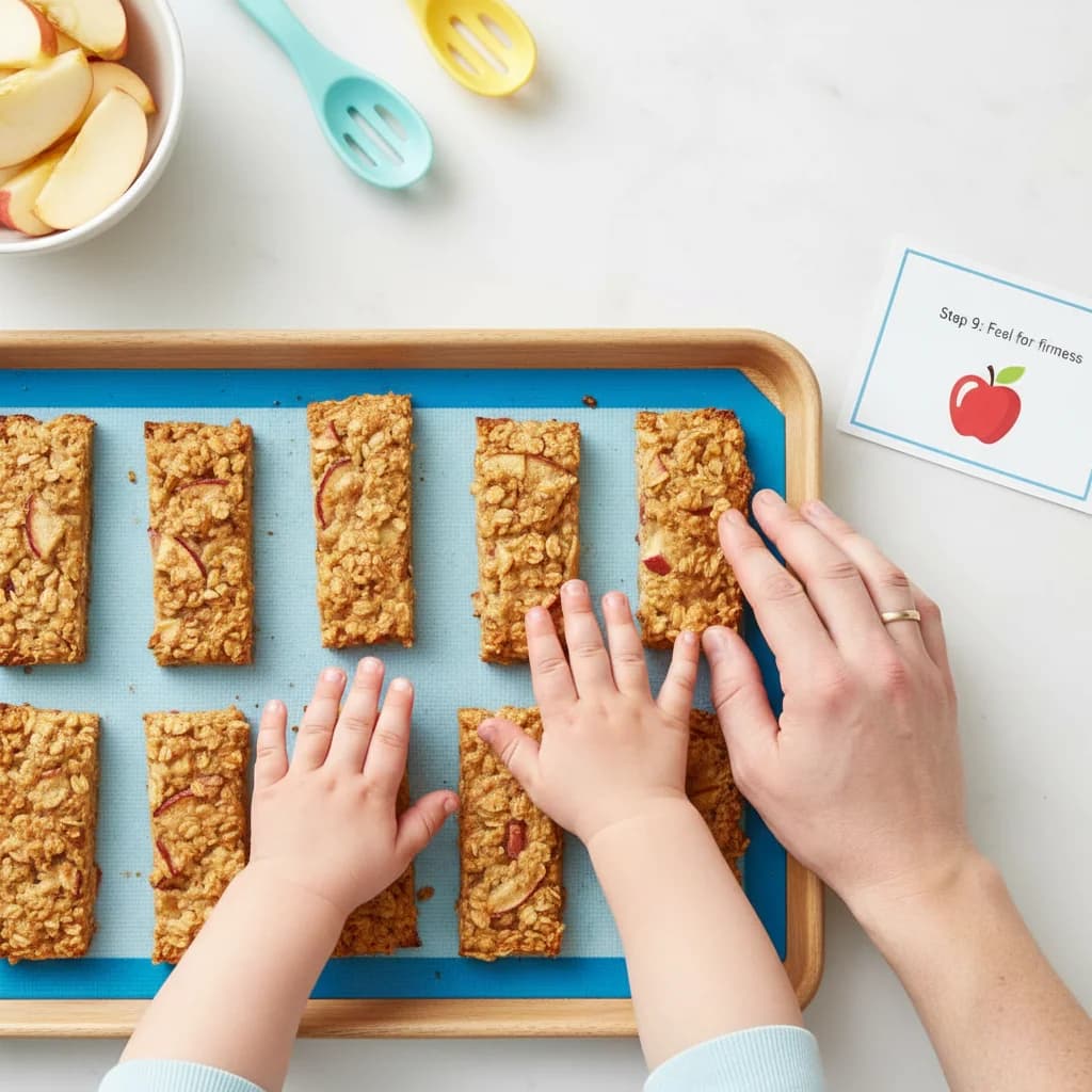 Step 9: The oatmeal should feel firm to the touch, but not hard. for Apple Oatmeal Fingers for Tiny Hands