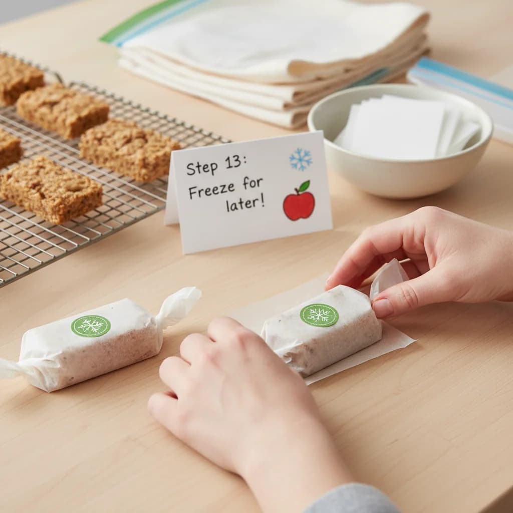 Step 13: These can also be frozen for longer storage. Wrap individually and thaw as needed. for Apple Oatmeal Finger Snacks