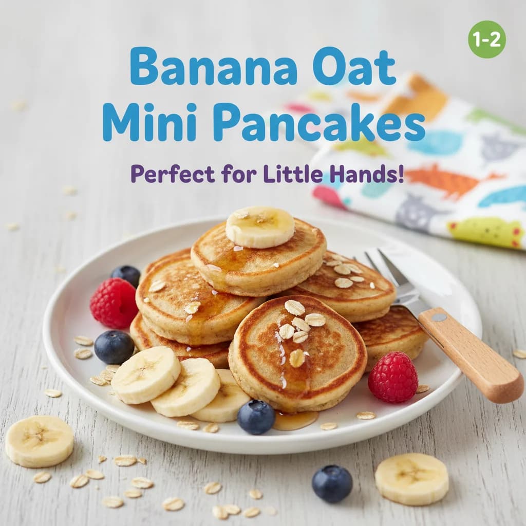 Banana Oat Mini Pancakes: Perfect for Little Hands!
