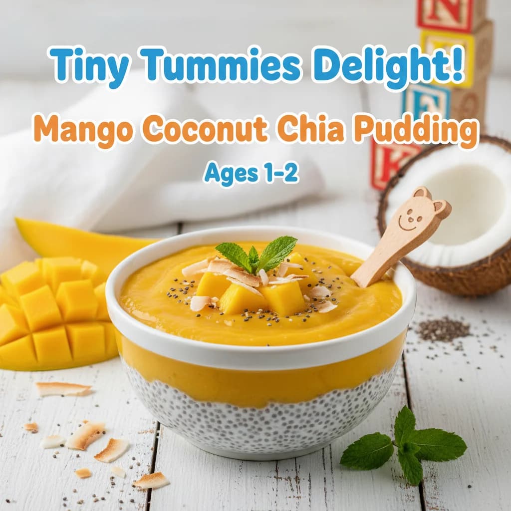 Mango Coconut Chia Pudding (Tiny Tummies Delight!)