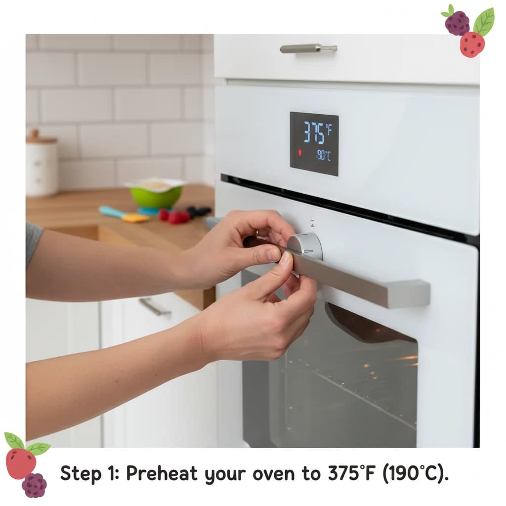 Step 1: Preheat your oven to 375°F (190°C). for Berry-licious Baked Oatmeal Bites