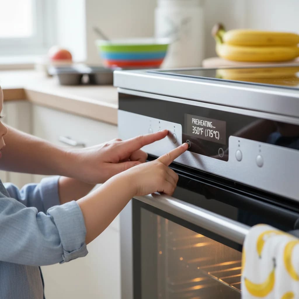 Step 1: Preheat oven to 350°F (175°C). for Banana Bites Mini-Loaves