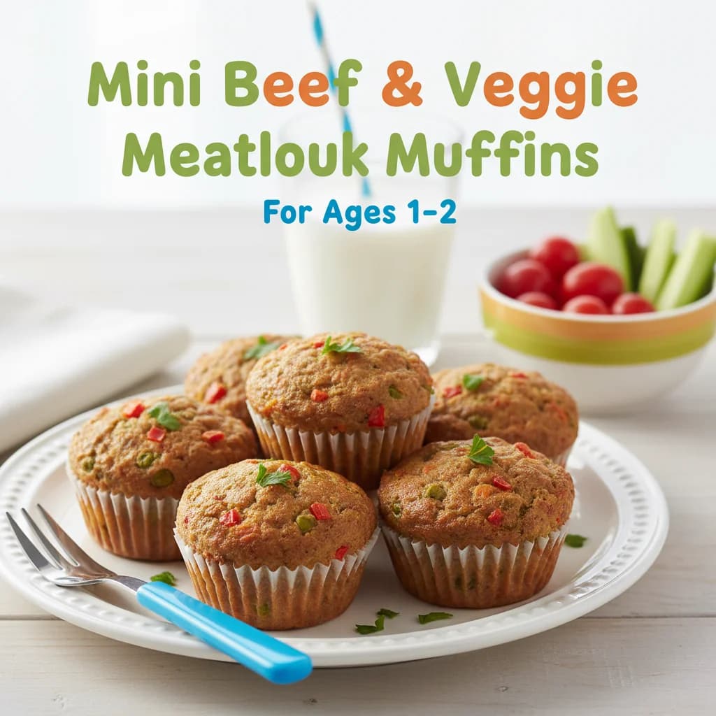 Mini Beef & Veggie Meatloaf Muffins